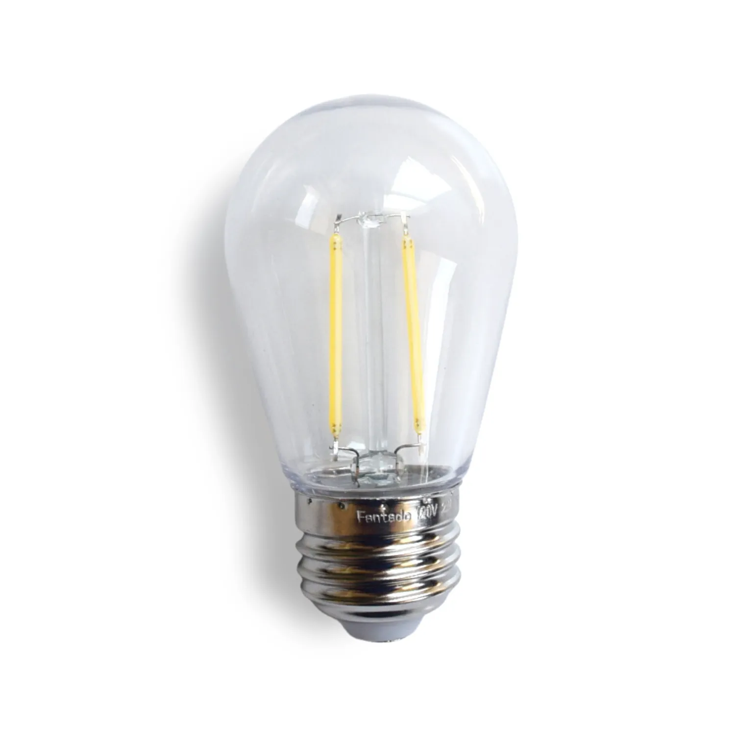 10-Pack Cool White LED Filament S14 Shatterproof Light Bulb, Dimmable, 2W,  E26 Medium Base