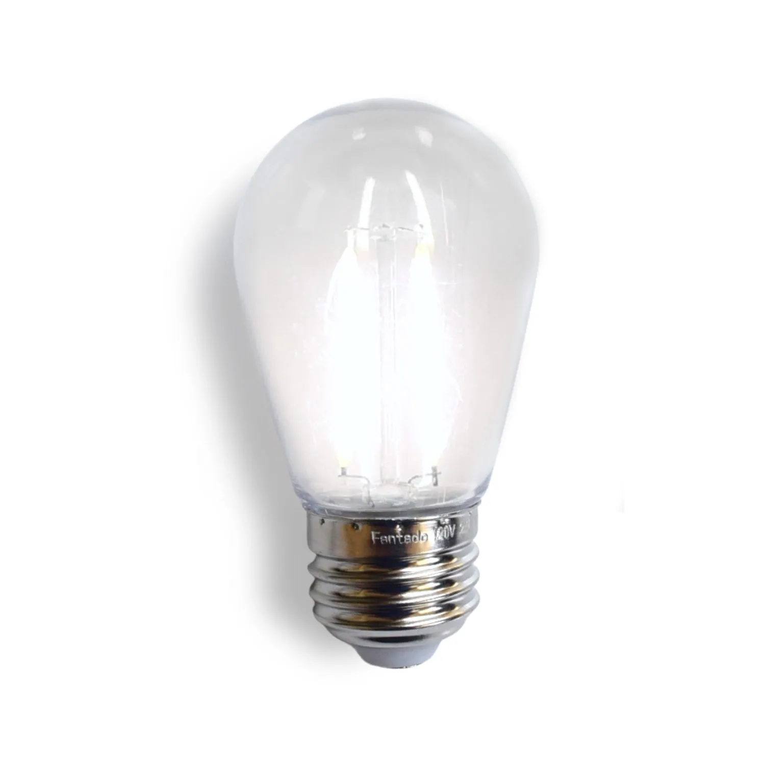 10-Pack Cool White LED Filament S14 Shatterproof Light Bulb, Dimmable, 2W,  E26 Medium Base