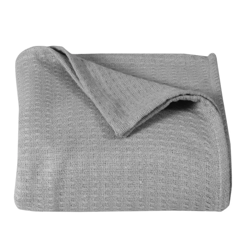 100% Cotton Blanket, 108" x 90", Grey