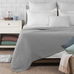 100% Cotton Blanket, 108" x 90", Grey