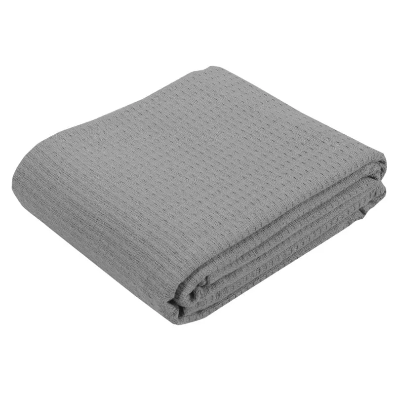 100% Cotton Blanket, 108" x 90", Grey