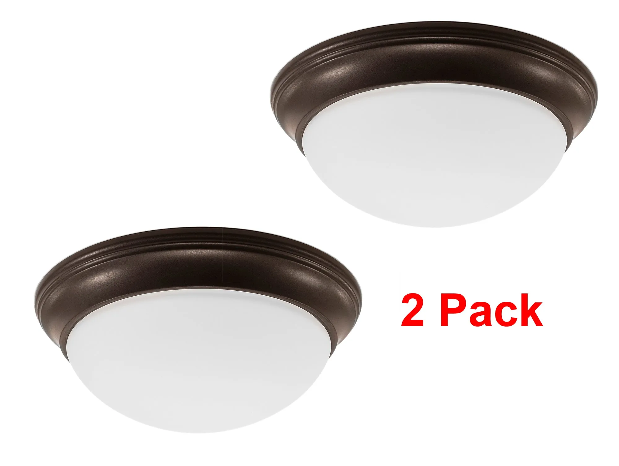 11 Inch Integrated LED Smooth Ceiling Flush Mount Fixture, 1150 Lumen, 3K/4K/5K Switch, 90  CRI, in 3 Finishes