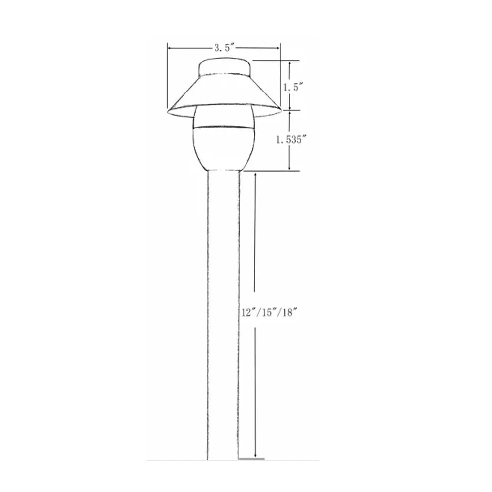 12V LED Landscape 18.5" Path Light Brass