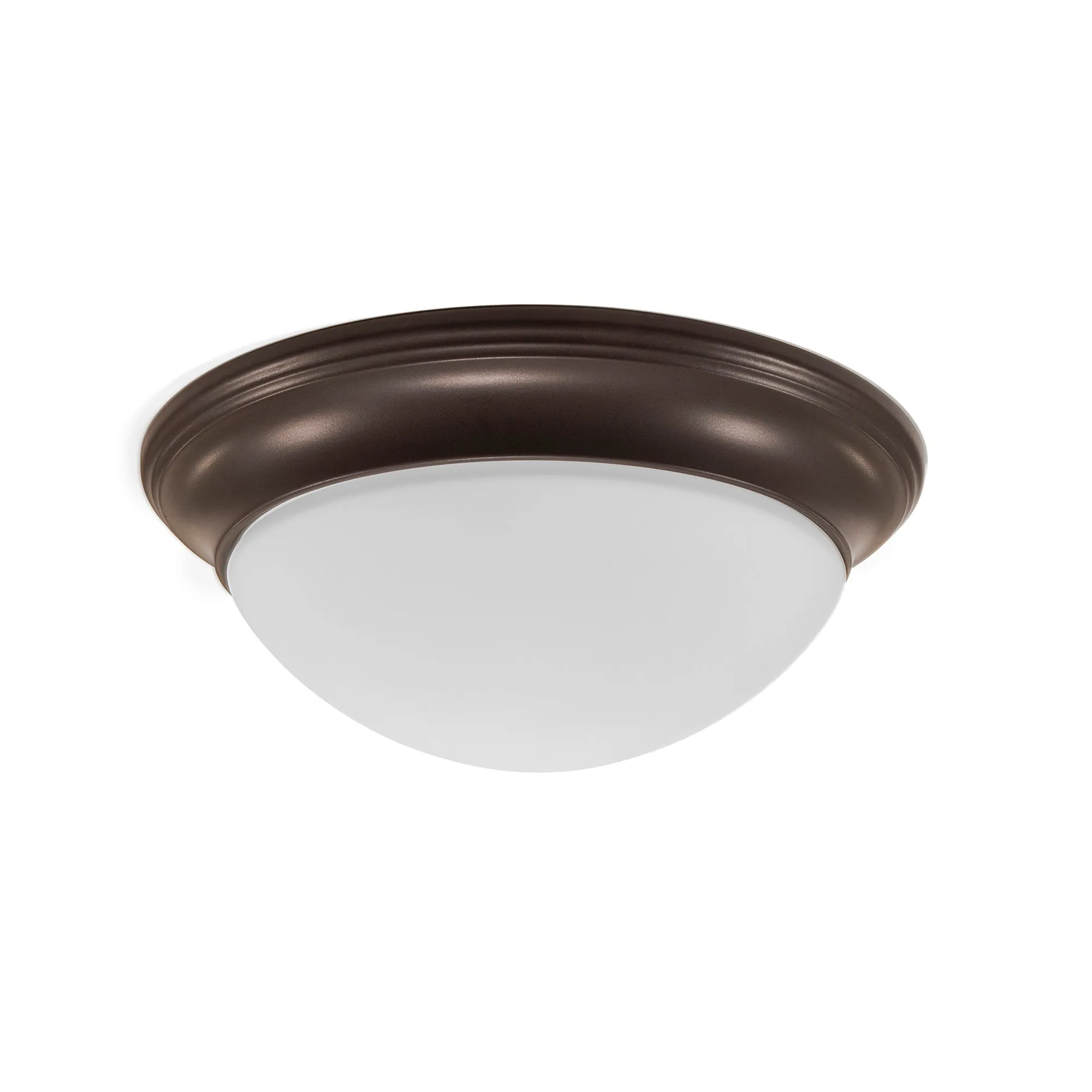 13 Inch Integrated LED Smooth Ceiling Flush Mount Fixture, 1950 Lumen, 3K/4K/5K Switch, 90  CRI, in 3 Finishes