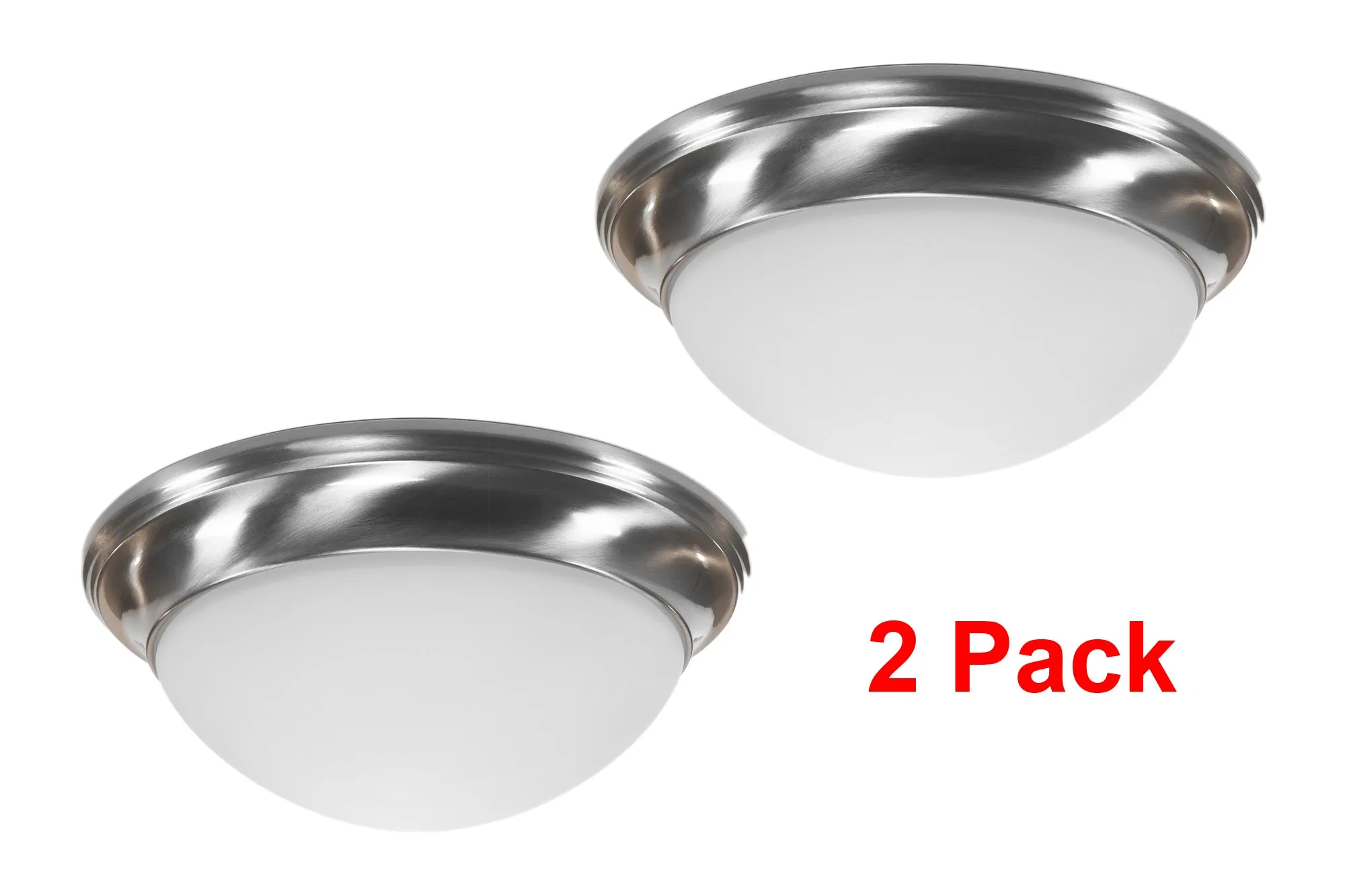 13 Inch Integrated LED Smooth Ceiling Flush Mount Fixture, 1950 Lumen, 3K/4K/5K Switch, 90  CRI, in 3 Finishes