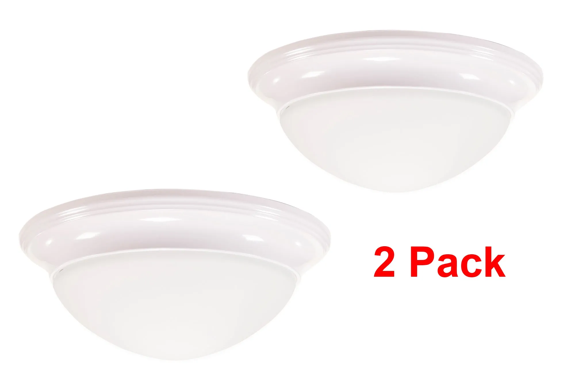 13 Inch Integrated LED Smooth Ceiling Flush Mount Fixture, 1950 Lumen, 3K/4K/5K Switch, 90  CRI, in 3 Finishes