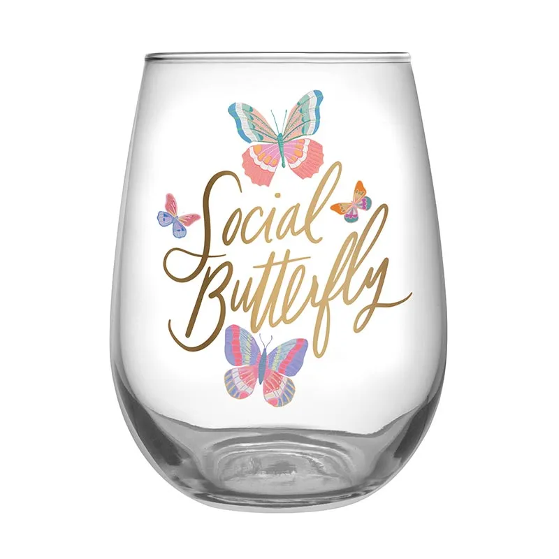 20oz STEMLESS SOCIAL BUTTERFLY