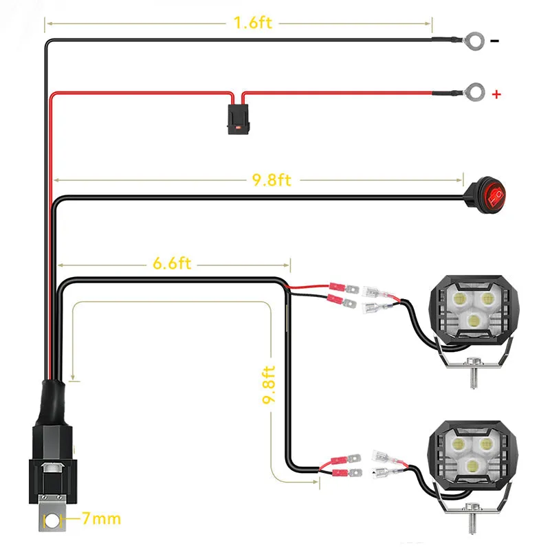 3 Inch LED Work Lights with Bracket for 2022-2024 Toyota Tundra | Horizon Series