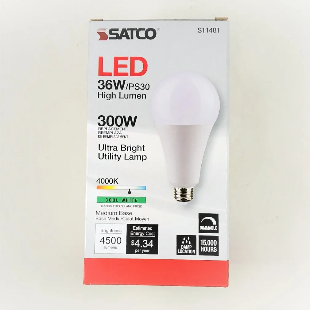 36W Medium Base LED Bulb