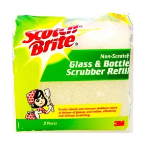 3M Scotchbrite Glass & Btl Scrubber Refill 2 Pcs