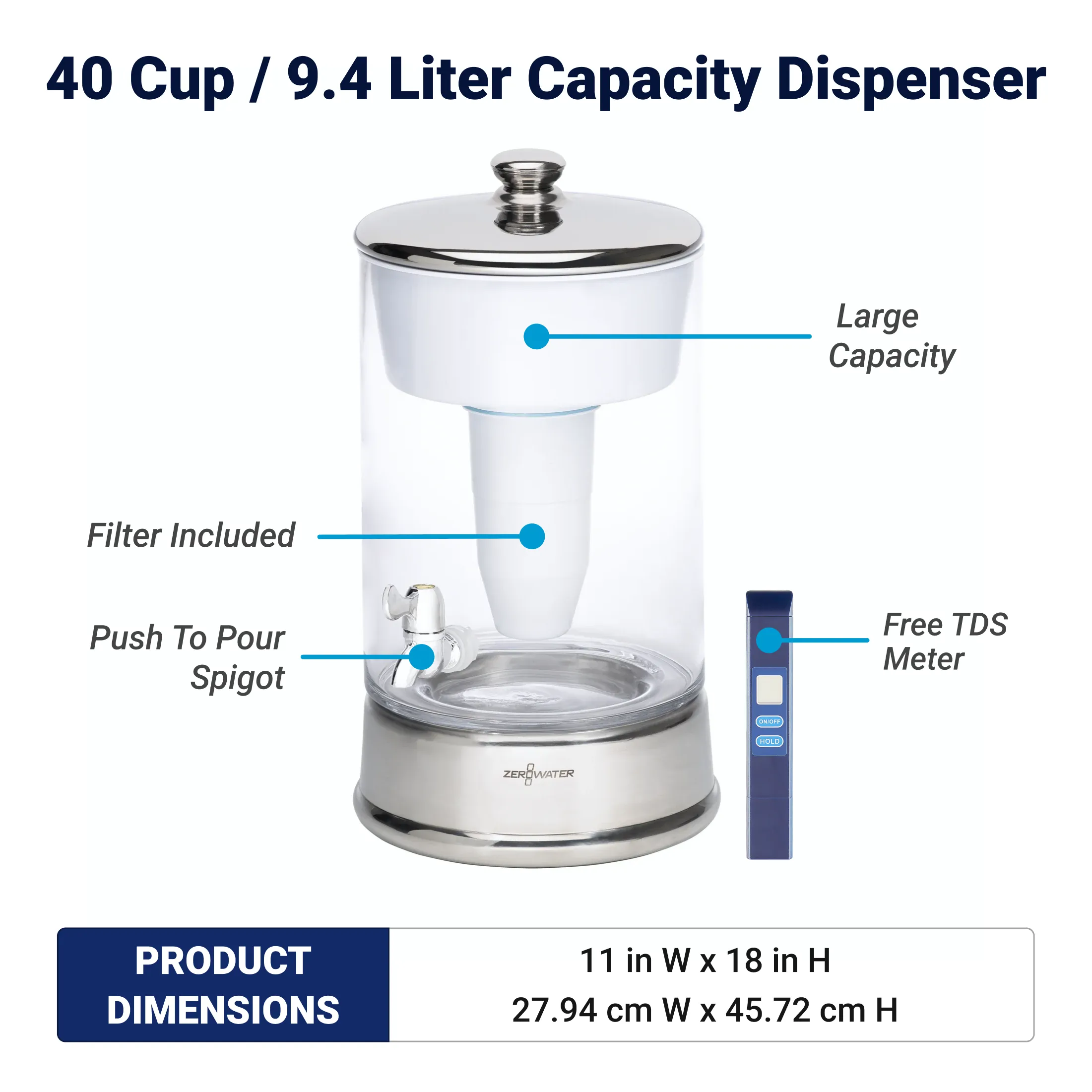 40 Cup Glass Ready-Pour Dispenser