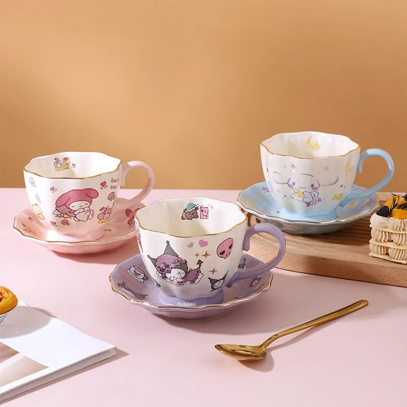 400ml Cute Coffee Cup and Saucer