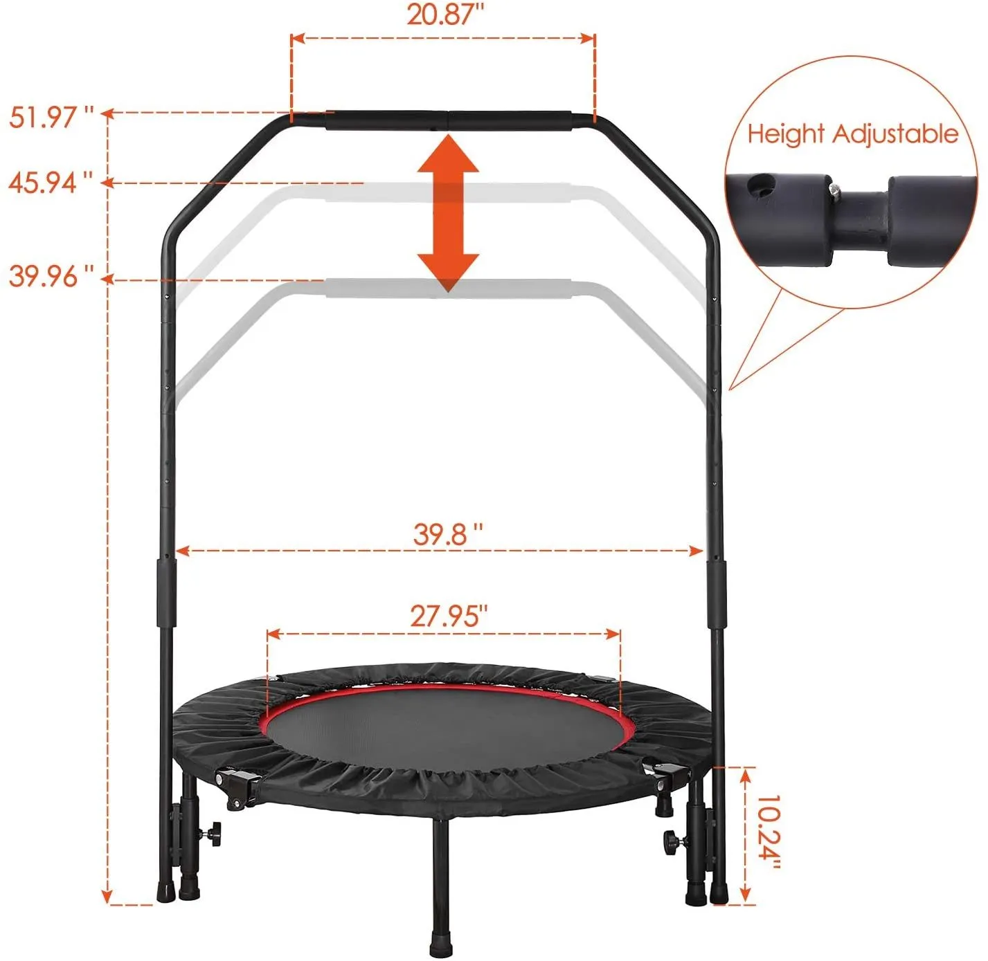 40" Mini Rebounder Trampoline