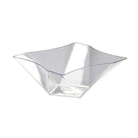 41oz Twisted Square Serving Bowls - Clear