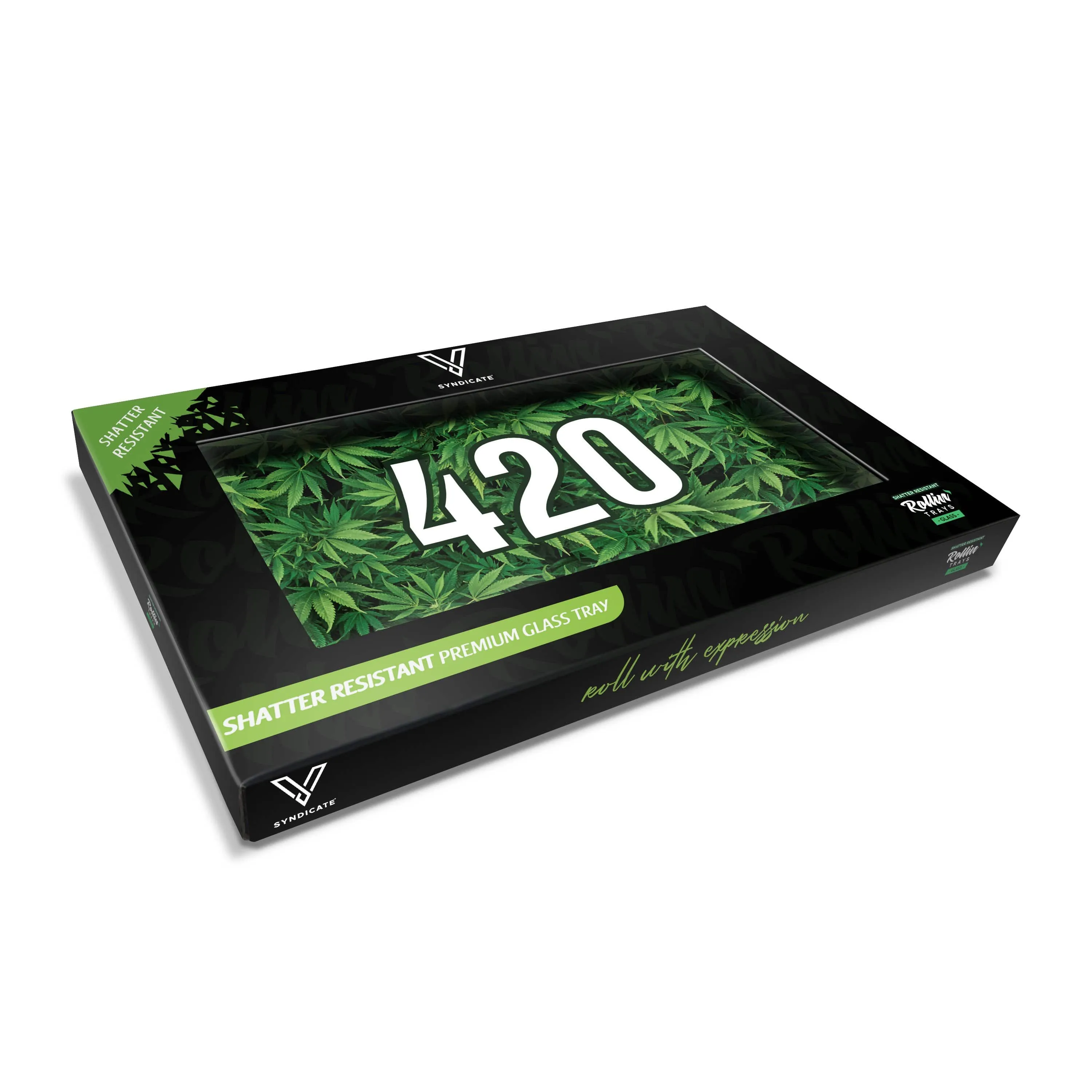 420 Green Glass Rollin'  Tray