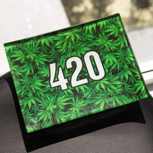 420 Green Glass Rollin'  Tray