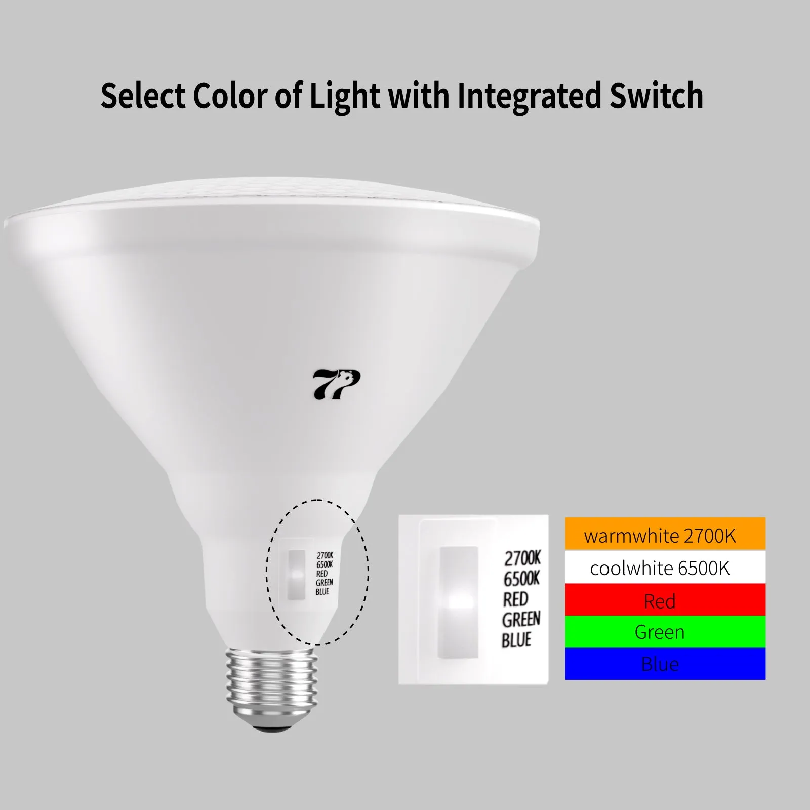 4PACK LED Outdoor PAR38 Dusk To Dawn 5CCT RGBCW 12W 1050LM Not Dimmable