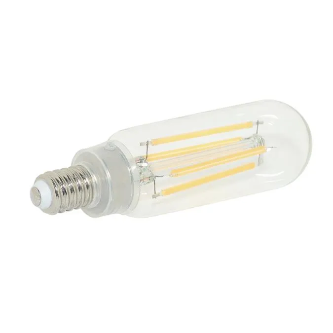 5W T8 Filament LED Dimmable Clear 2700K E12 (Candelabra) Base