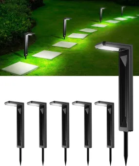 6 Pack Solar Powered Pathway Lights Outdoor Waterproof 30 LED Bright Walkway Landscape Lamp for Outside, Path, Driveway, Sidewalk, Yard, Lawn, Garden, Trail, Modern Design and 2 Modes (Cool White)