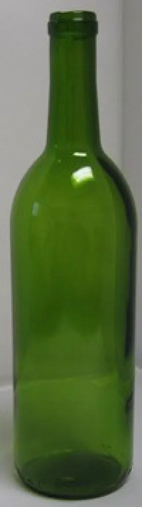 750mL Green Bordeaux Wine Bottles, 12/Case