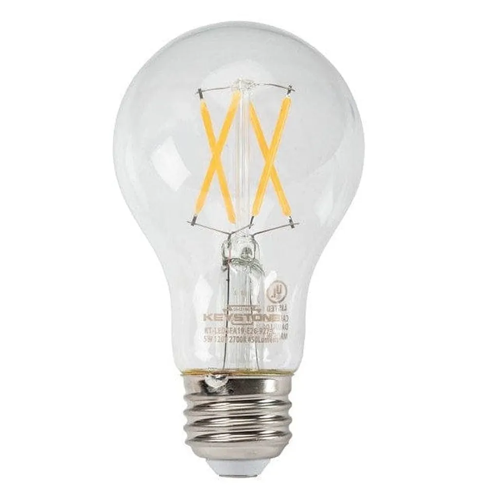 A19 Filament Bulb, 40W Equivalent, E26 Medium Base, 2700K, 90CRI, Clear