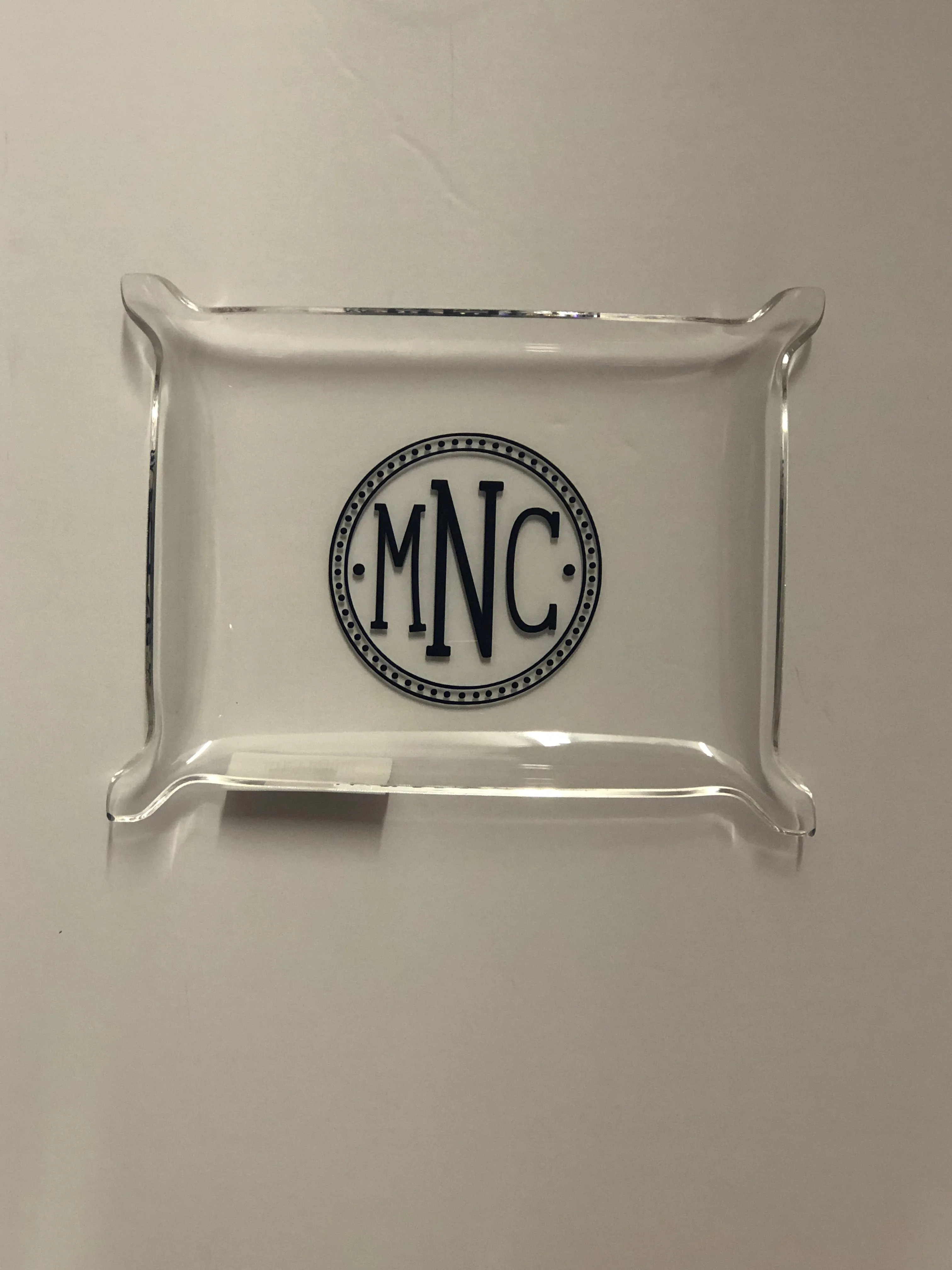 Acrylic Tray with Vinyl Monogram