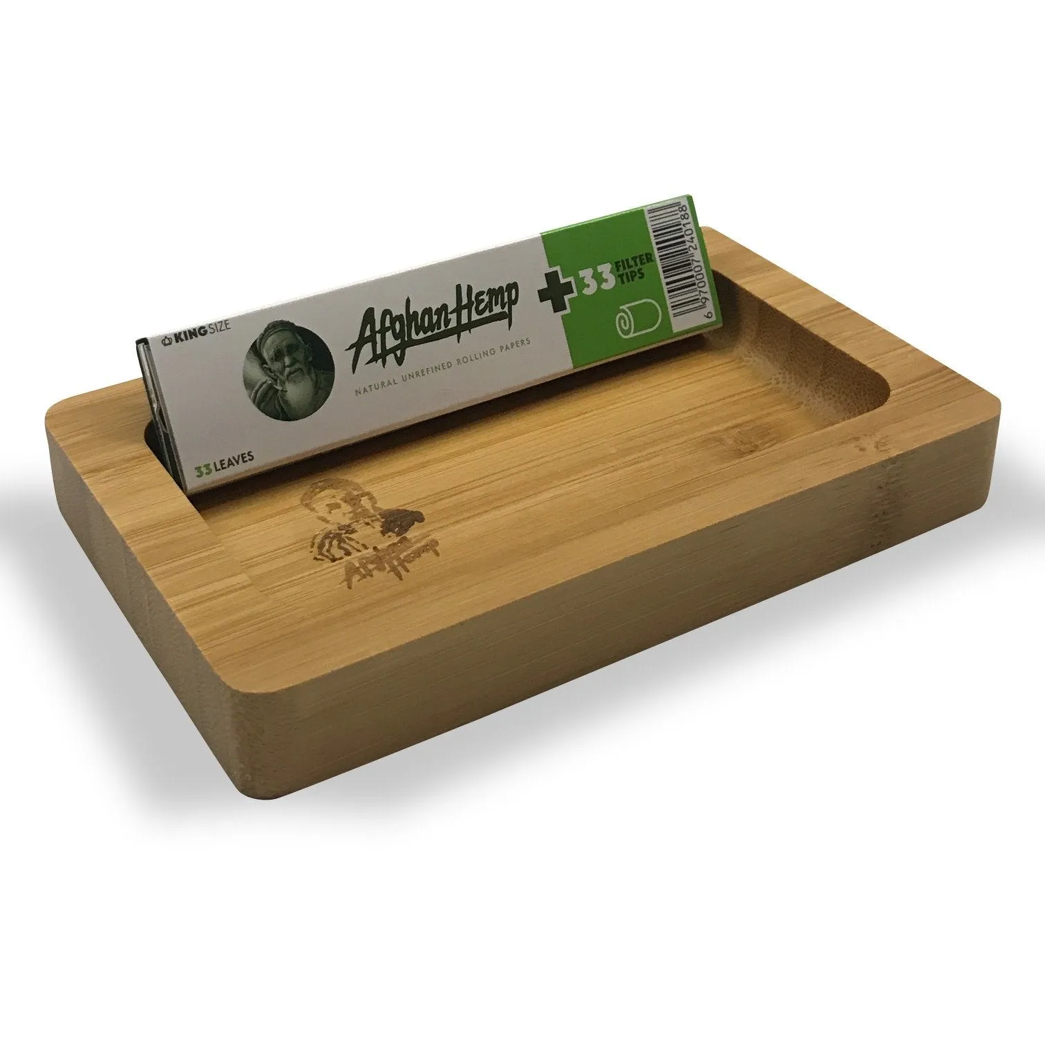 Afghan Hemp Wooden Rolling Tray