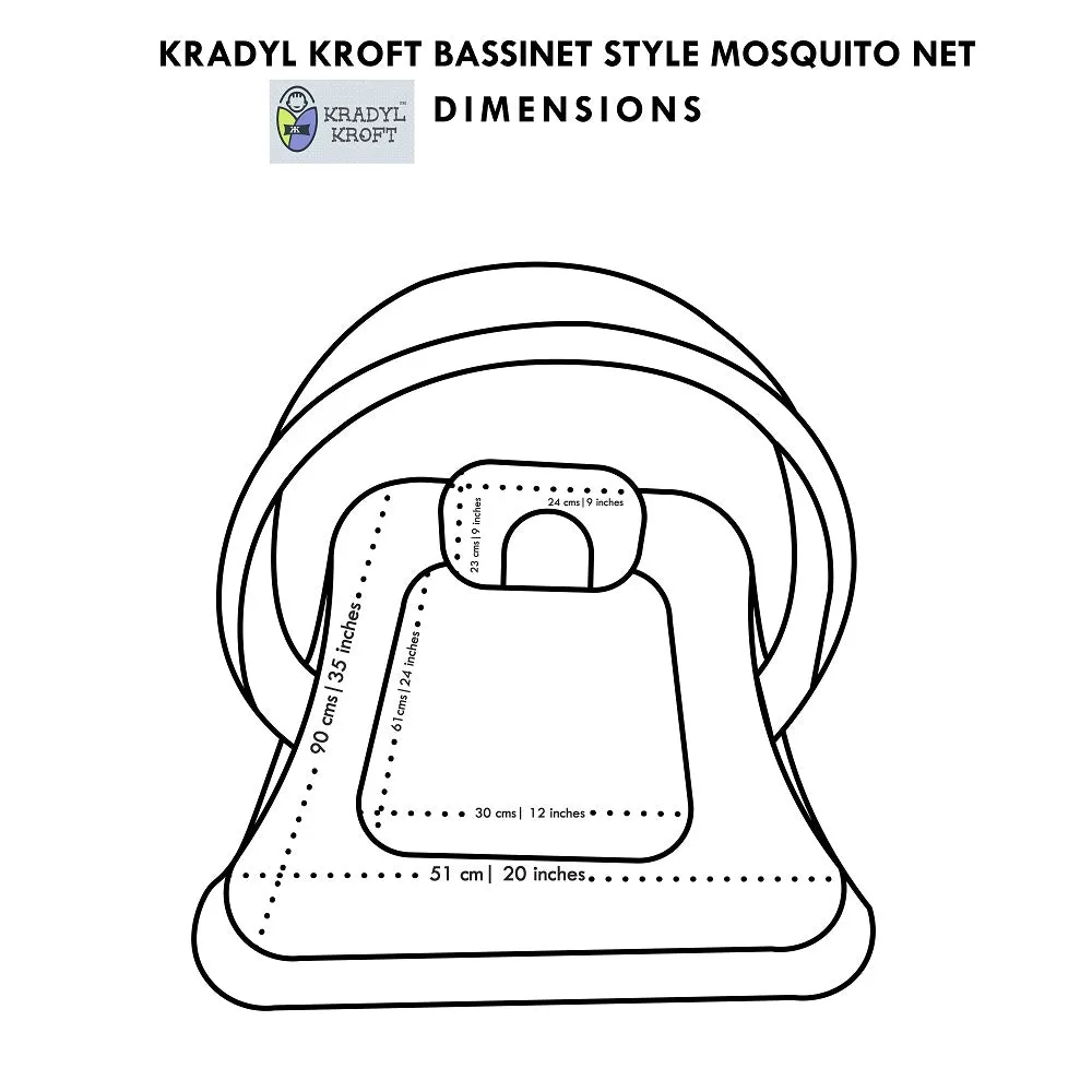 Alpine -  Kradyl Kroft Bassinet Style Mosquito Net Bedding for Infants