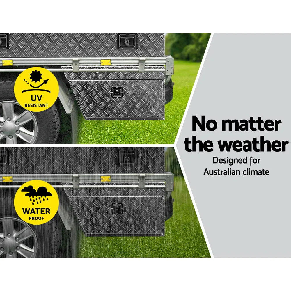 Aluminium Ute Undertray Toolbox Pair, Weather-Resistant - Giantz