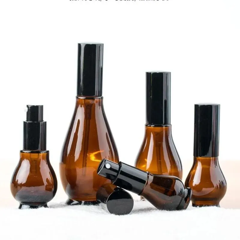 Amber Glass Spray Pump and Dropper Bottles