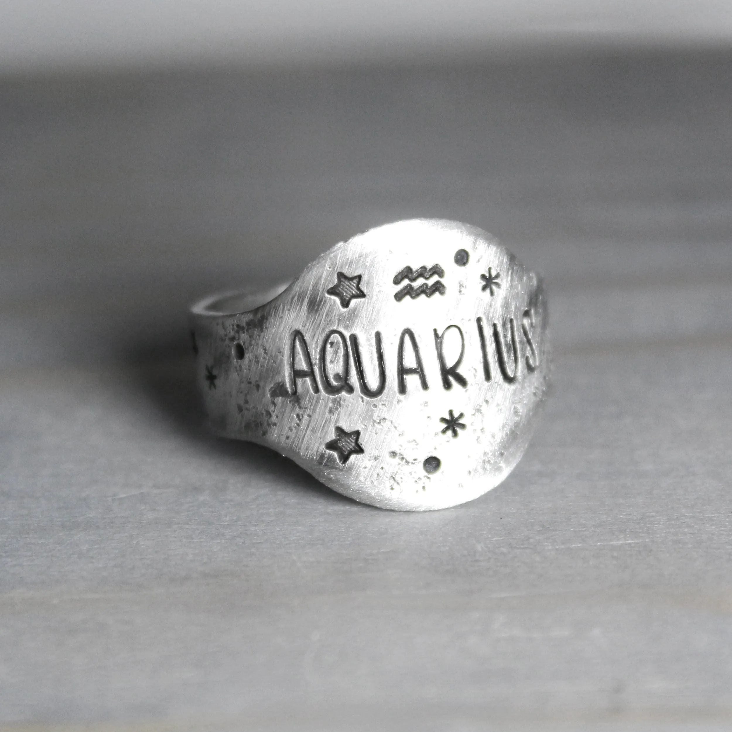 Aquarius Zodiac Ring