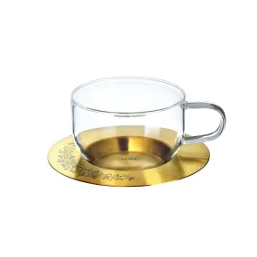 Aurora Glass Cup & Saucer (240ml)