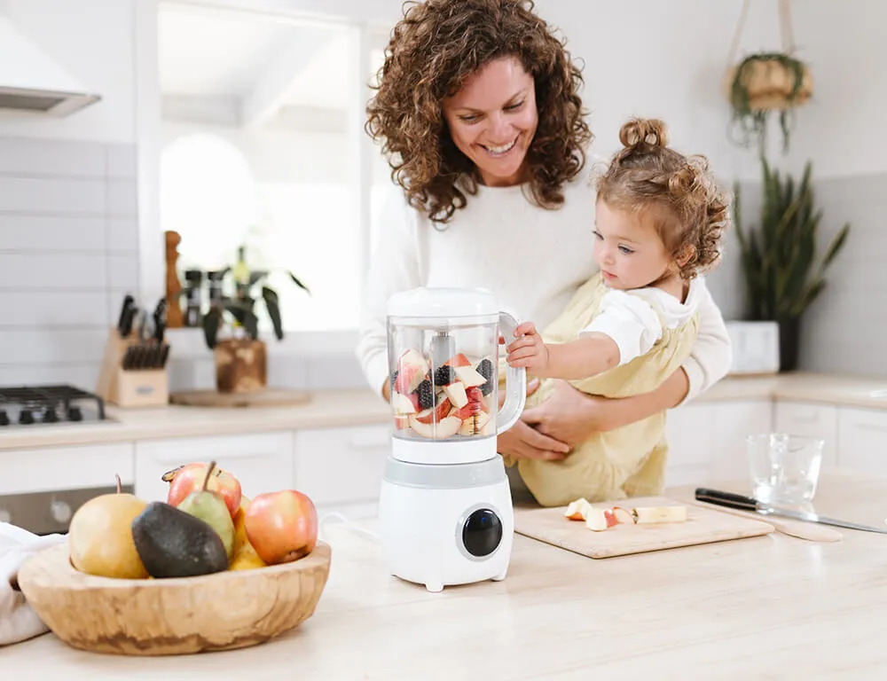 Automatic Baby Food Maker, Steriliser & Warmer Dusty Rose & Sand Bundle