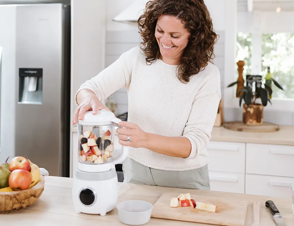 Automatic Baby Food Maker, Steriliser & Warmer Dusty Rose & Sand Bundle