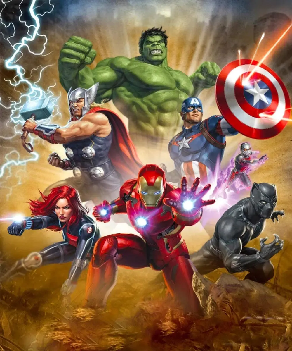 Avengers Unite - SuperHero Diamond Painting, Fairy Dust AB 5D Round/Square Diamonds, Avengers Art