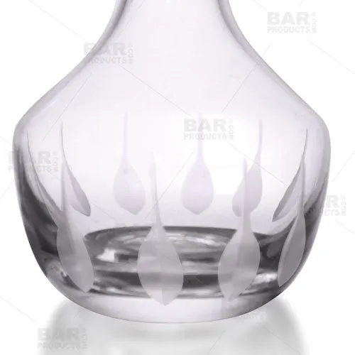 BarConic® Bitters Bottle - Feather Etched Glass - 3oz