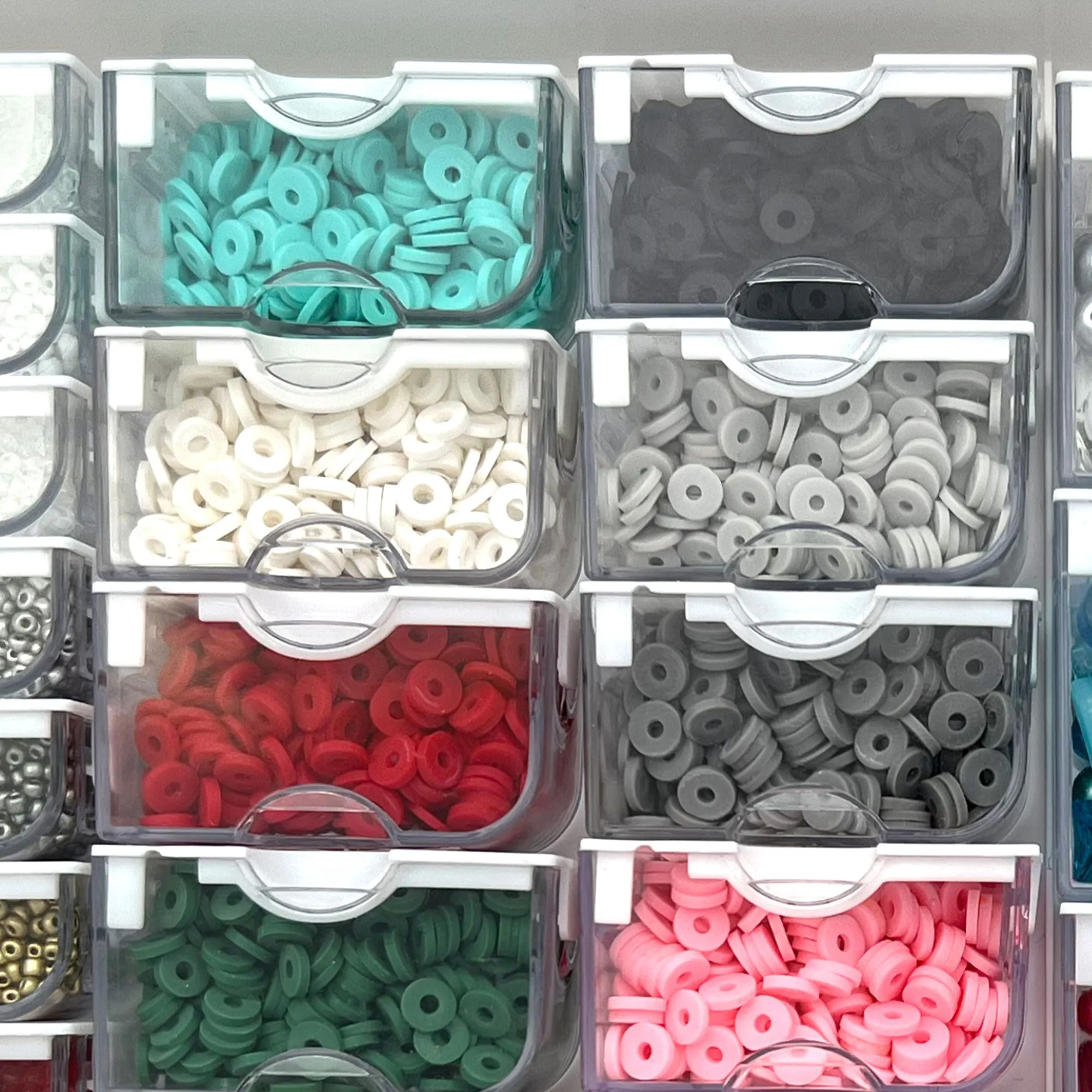 Bead Storage Solution Elizabeth Ward Assorted Glass/Polymer Clay Bead Tray(Used)