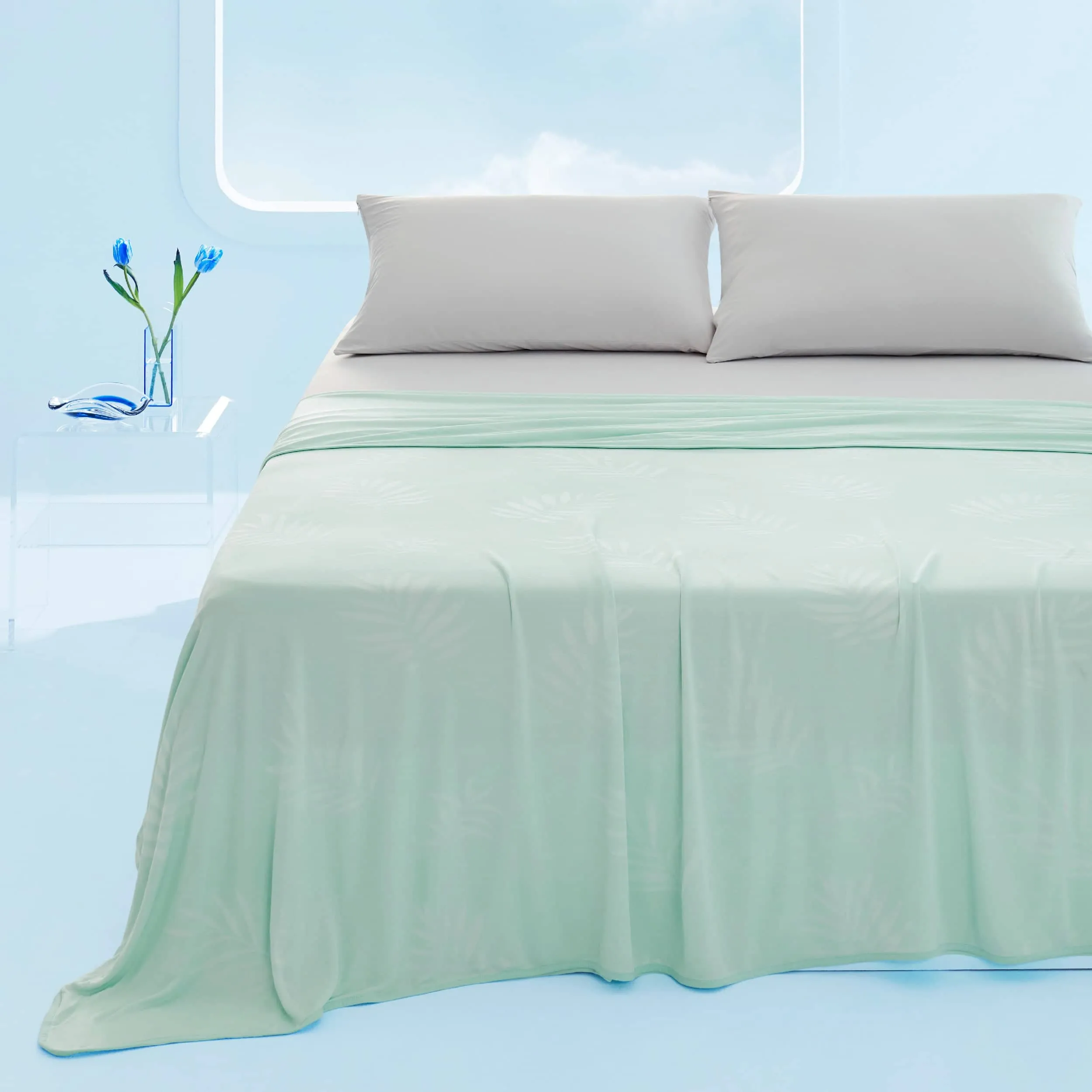 Bedsure Breescape Reversible Cooling Blanket for Hot Sleepers