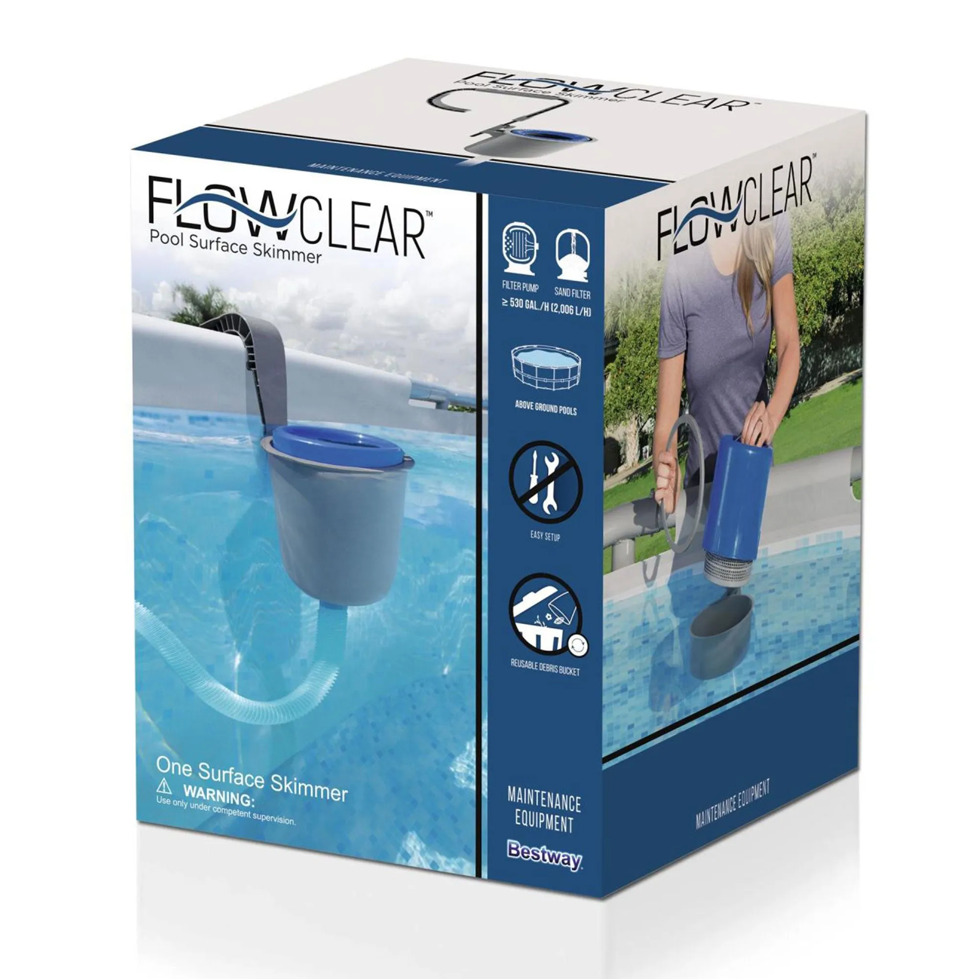 Bestway Above Ground Swimming Pool Surface Skimmer Debris Cleaner | (Used)