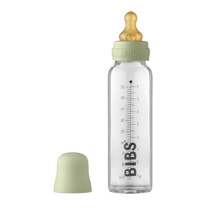 BIBS Baby Glass Bottle Complete Set 225ml | Sage