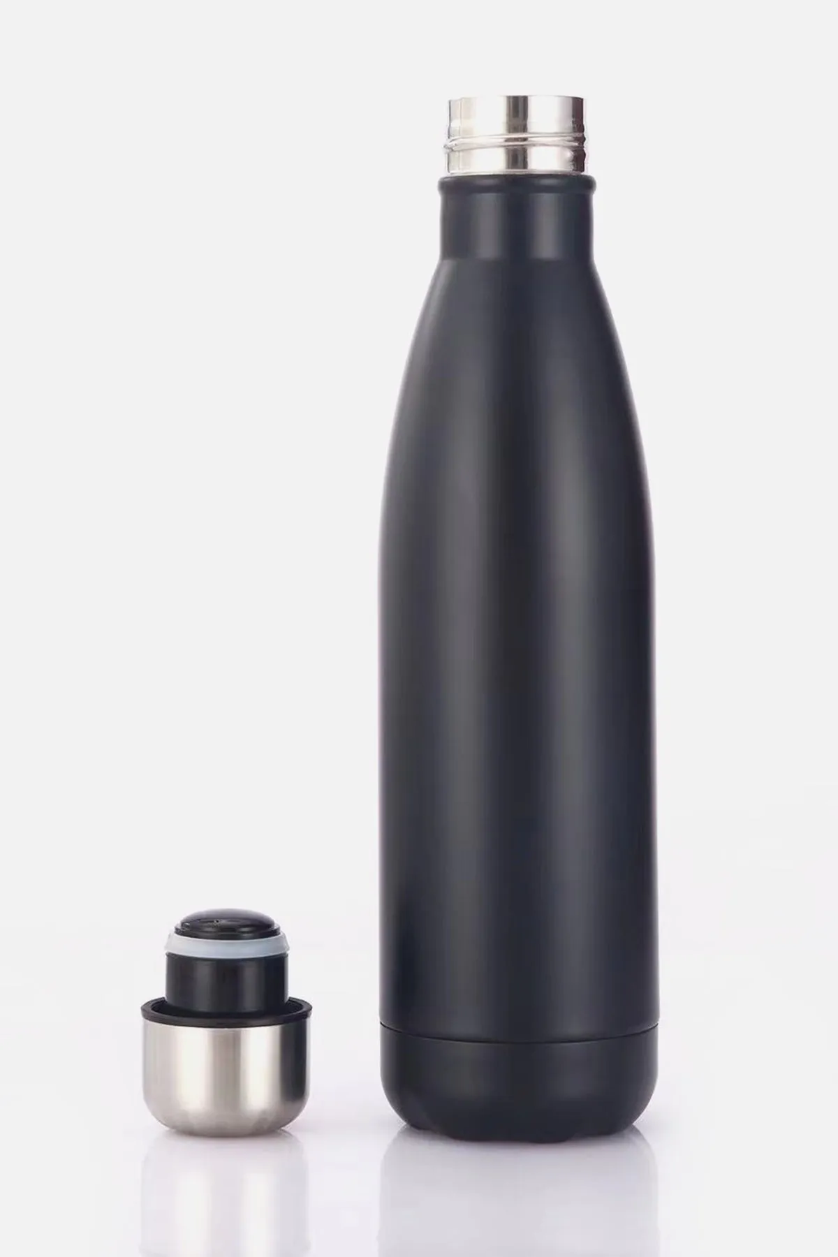 Black Stainless Steel Vacuum Flask Bottle - S24 - BT0002R