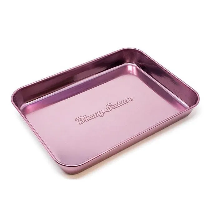 Blazy Susan - Metallic Rolling Tray - Metallic Pink