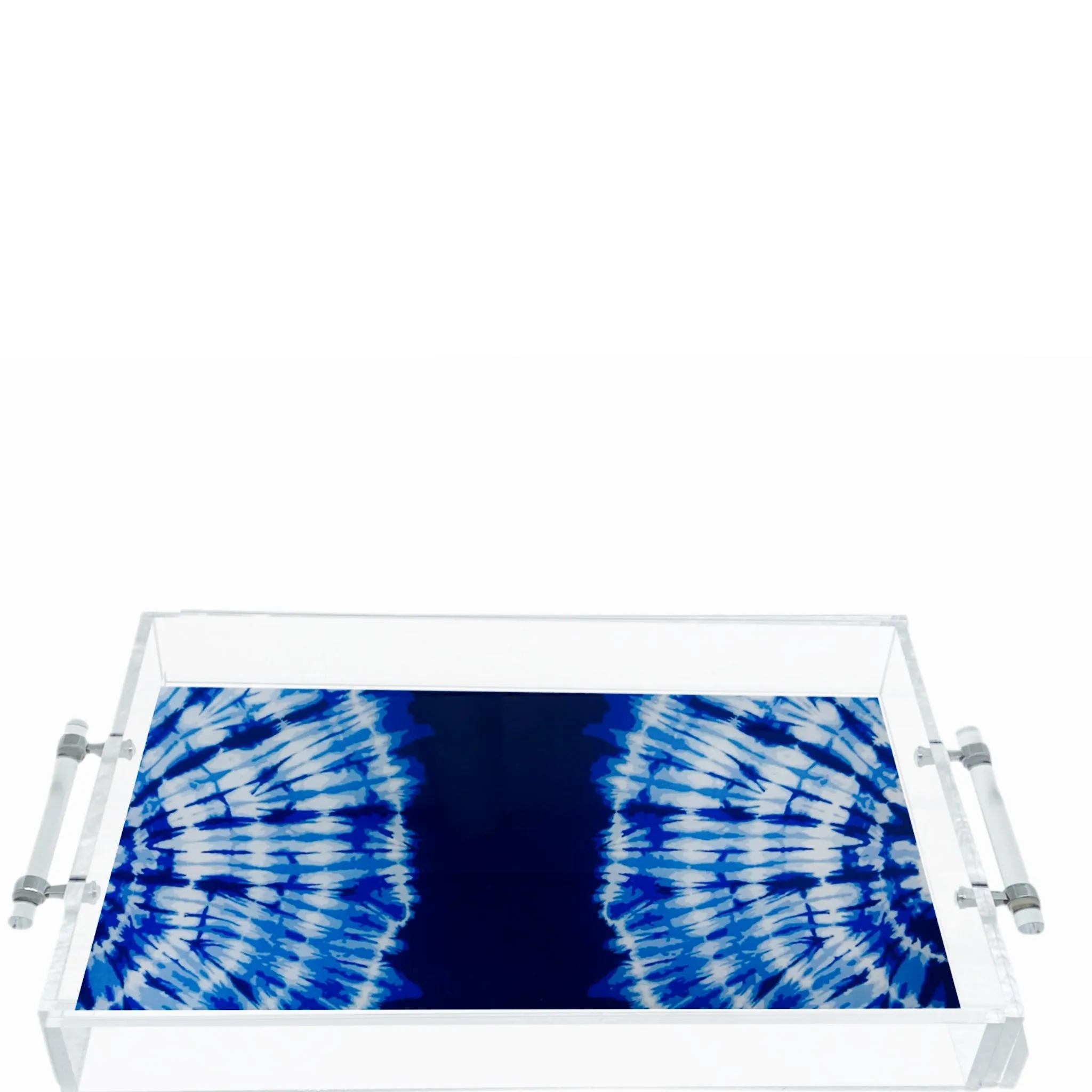 Blue Tie-Dye Acrylic Tray