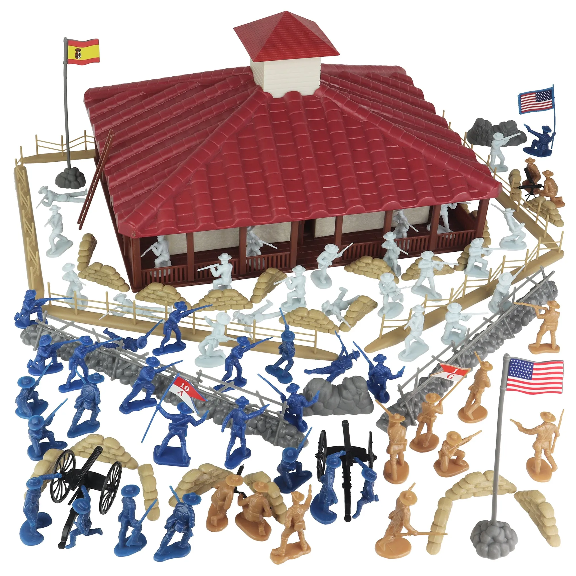 BMC The Rough Riders Charge Up San Juan Hill - 102pc Boxed Playset