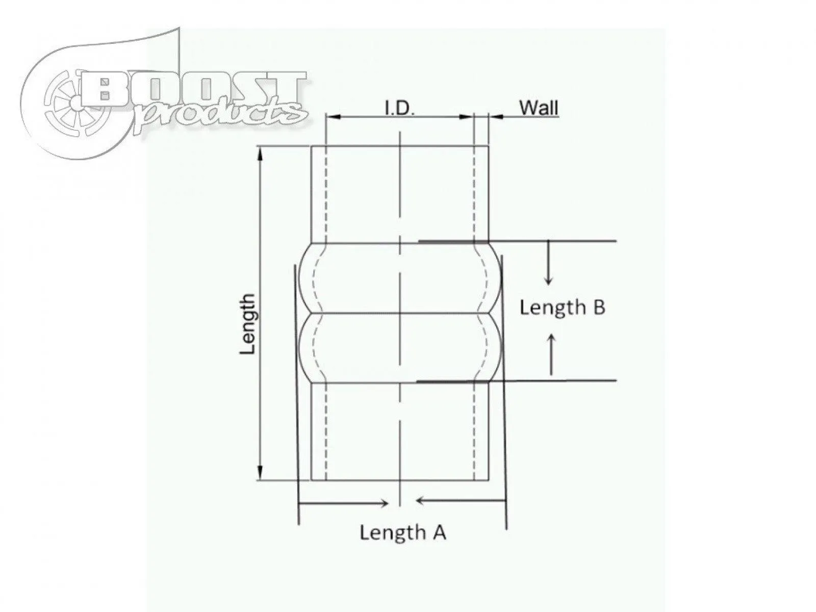 BOOST Products Silicone Coupler with Double Hump, 76mm (3") ID, Blue