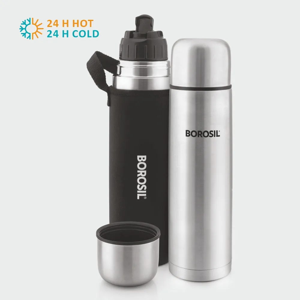 Borosil Thermo Flask, Black - CP