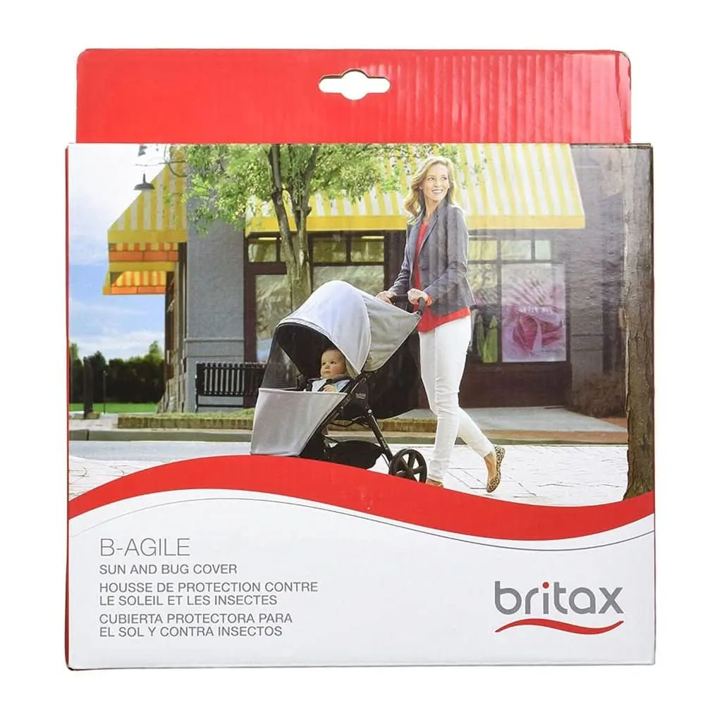 Britax B-Agile, B-Free, Pathway Single Stroller UPF 50  Sun and Bug Cover