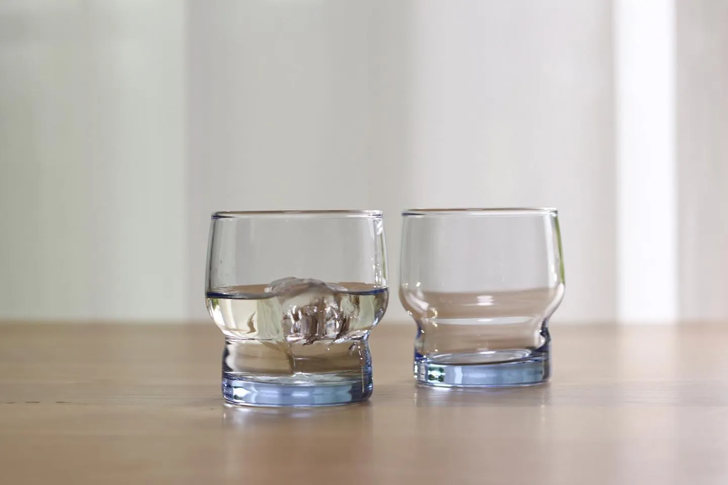 Bubble Stackable Glass - Clear Blue