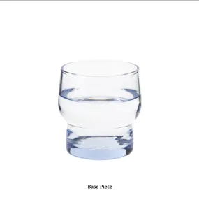 Bubble Stackable Glass - Clear Blue