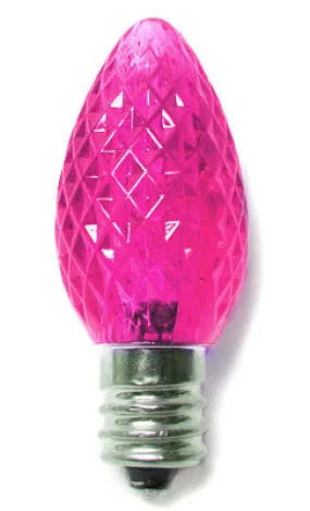 C7 LED Bulbs - Pink - 25 Pack